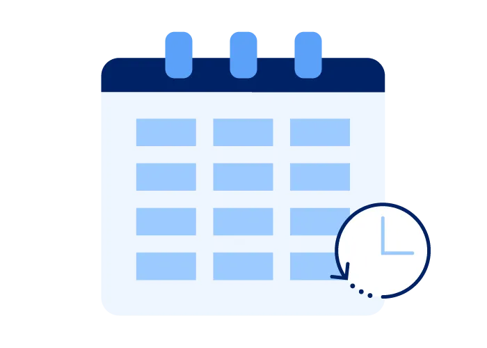 Schedule according to your needs